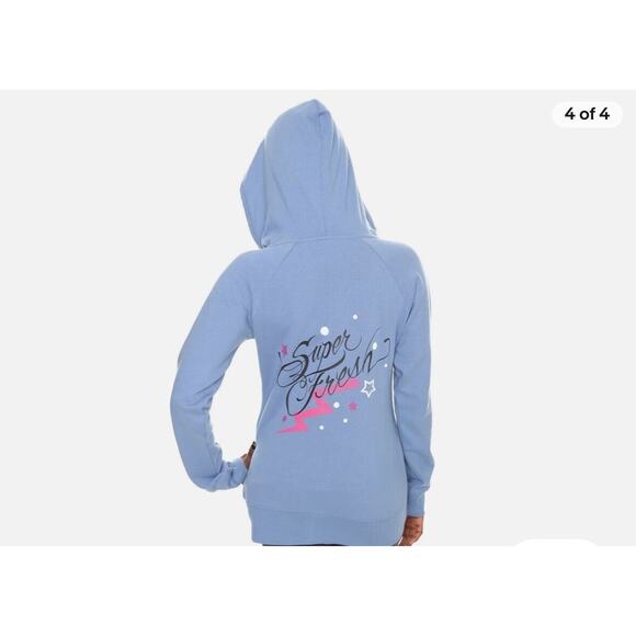 NEW Superfresh Panda & Crossbones Womens Full Zip Hoodie Hoodie Sweatshirt Small - Picture 3 of 9